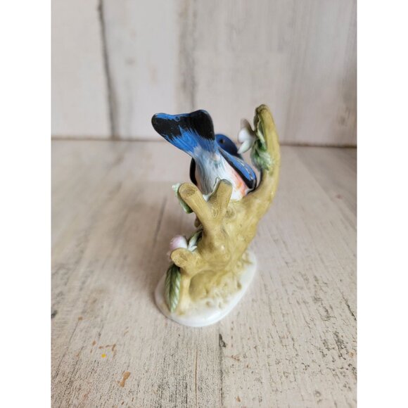 Lefton China bluebird KW464 Vintage bird flower statue figure - Picture 6 of 9